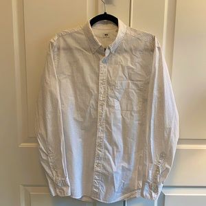 Uniqlo Blue Dot Long Sleeve Button Up
